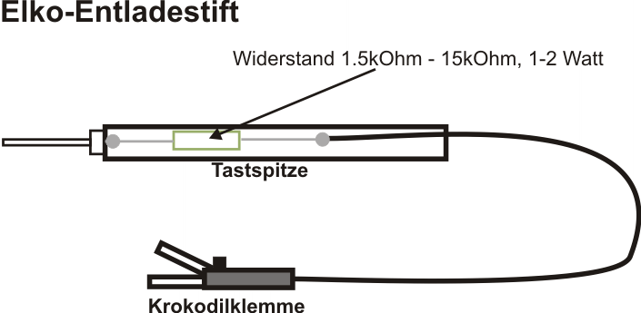 Entladestift (Teile gibt's bei Conrad)